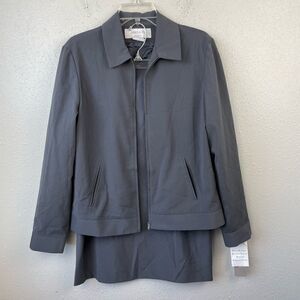 NWT Jones & Co Stretch Full Zip Jacket and Matching Skirt Size 8